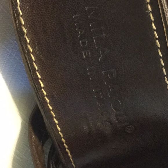 Mila Paoli Made In Italy Leather Wedge Sandals - Picture 5 of 5